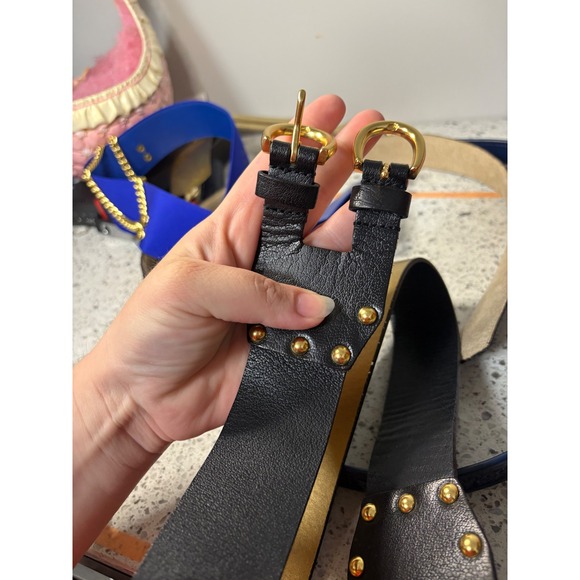 1980s Fashion Belts Lot of 5 & 1 suspenders youth with flames - Picture 7 of 10